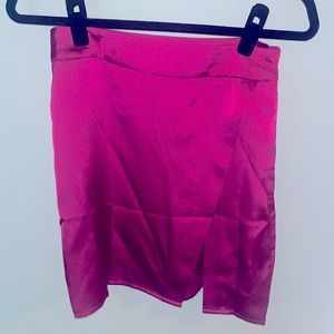 Sincerely Jules bright pink satin skirt